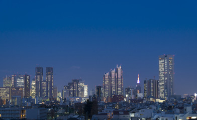 東京　新宿　全景　夜景