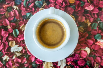 Coffee drinking glasses fresh