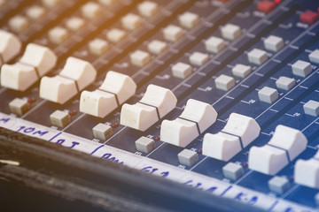 Fototapeta premium volume control, audio system's sound engineer.