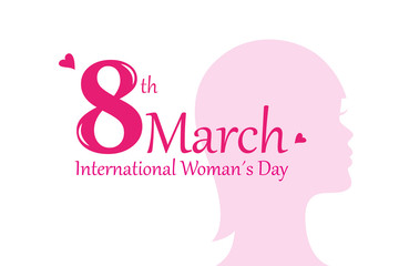 8th march womans day white pink