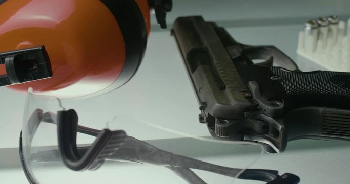 Shooting Range / Equipment for shooting CSI close up 4K
