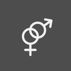 Gender flat vector icon
