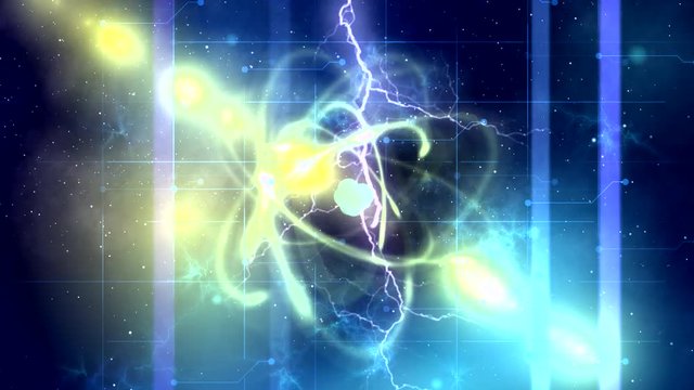 Opening portal of space-time continuum. Sci-fi