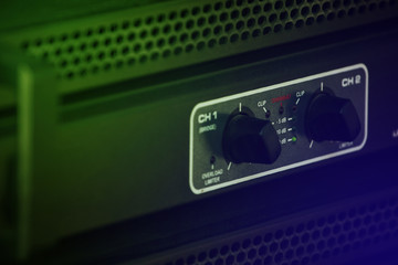 Obraz premium volume control, audio system's sound engineer.