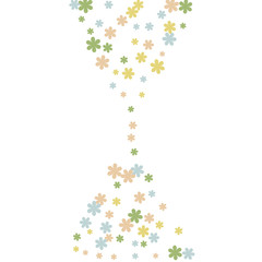 Delicate Floral Pattern with Simple Small Flowers for Greeting Card or Poster. Naive Daisy Flowers in Primitive Style. Vector Background for Spring or Summer Design.
