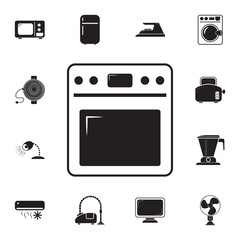 Oven icon on white background