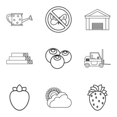 Motherland icons set, outline style