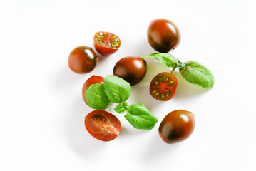 cherry tomatoes and basil