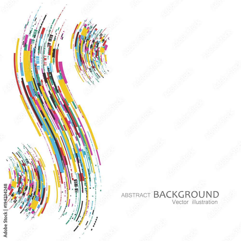 Aufkleber abstract backgrounds with colorful wavy lines. elegant wave design. vector technology.