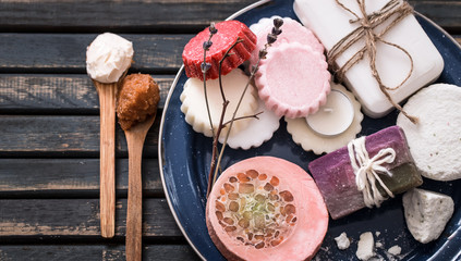 still life of spa with soap