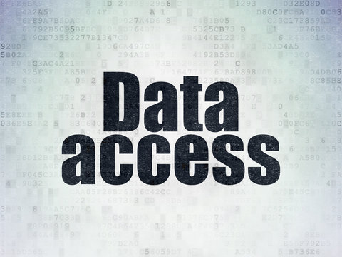 Information concept: Painted black word Data Access on Digital Data Paper background