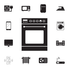 Oven icon on white background