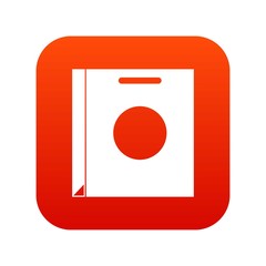 Paper bag icon digital red