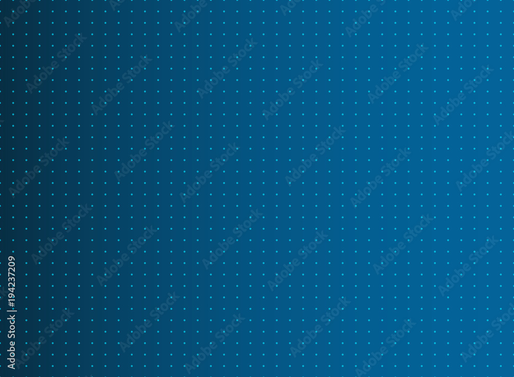 Poster abstract technology dots pattern on gradients blue background.