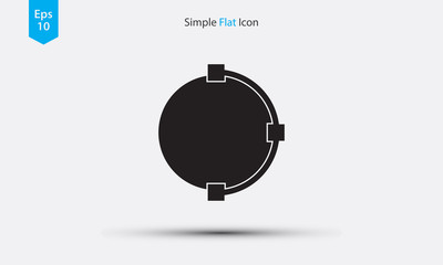 Pen Path. Simple Flat Icon Design Style. Vector Illustration