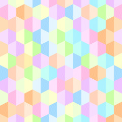 3D Hexagon Pattern Colorful	