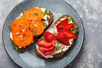 Pair of fruit sandwiches