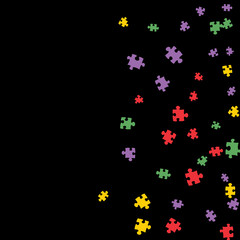 Confetti Background Pattern. Puzzle pieces and big ideas design, vector illustration graphic
