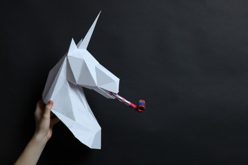 White head of a unicorn © Studio KIVI