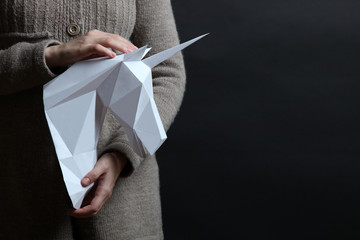 White head of a unicorn © Studio KIVI