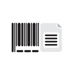 Document Barcode Logo Icon Design