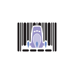 Rocket Barcode Logo Icon Design
