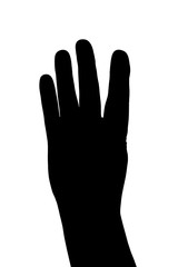 Counting hand - four