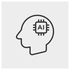 Artificial Intelligence Vector Icon