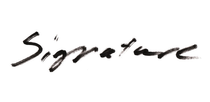 Isolierte Unterschrift: Signature