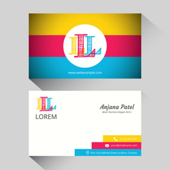Letter L logo corporate business card