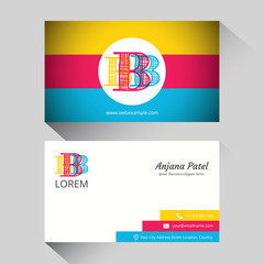 Letter B logo corporate business card