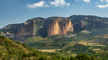 Whole Riglos Mallets, rocks and town