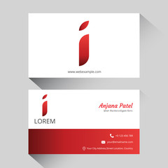 Fototapeta premium Letter I logo corporate business card