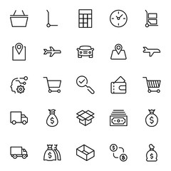 Online shopping flat icon