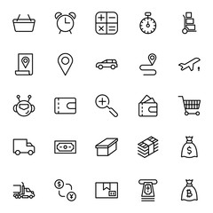 Online shopping flat icon