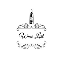 wine label. retro pattern vector illustration.