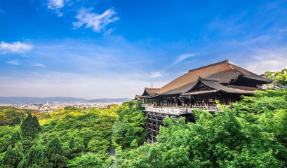 Naklejka premium Świątynia Kiyomizu wiosną Kioto