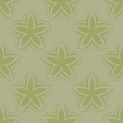 Obraz premium Olive green floral seamless pattern