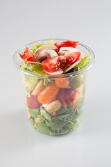 Plastic transparent glass fresh containers