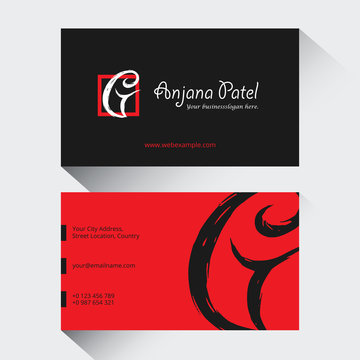 Letter G logo corporate business card