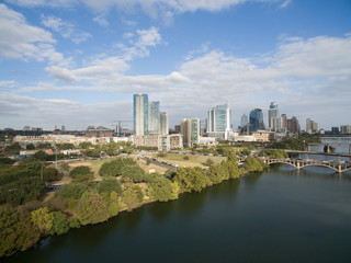 Fototapeta na wymiar Aerial view of Austin, Texas, skyline