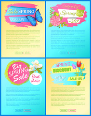 Fototapeta premium Best Discount Off Advertisement Sticker Set Sale