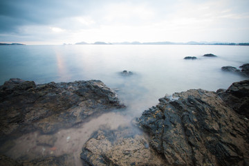 Landscape of beautiful cloudy and sea