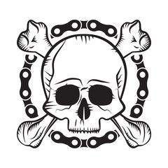 Skull motorcycle club Badge/Label