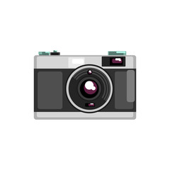 Vintage photo camera vector Illustration on a white background