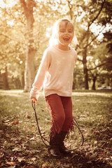 Little girl in park.