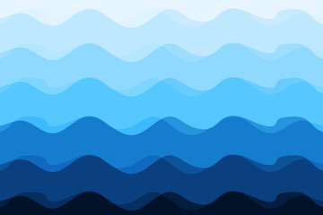 Fototapeta na wymiar Wave abstract blue background sunshine vector illustration