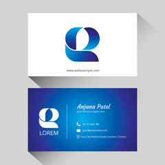 Letter E logo corporate business card