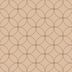 Naklejka premium Beige and brown geometric print. Seamless pattern