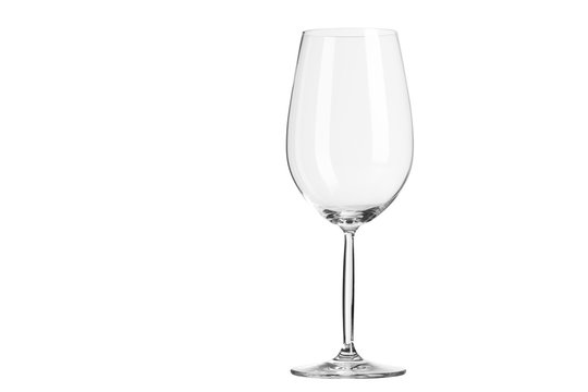 wine glass isolated on white with clipping path
